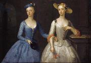Enoch Seeman Lady Sophia and Lady Charlotte Fermor USA oil painting artist